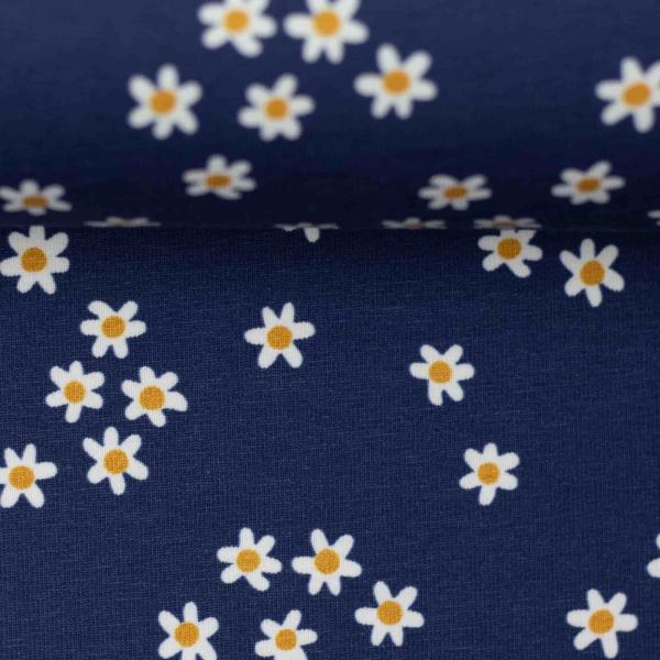 Baumwoll-Jersey Choose Happy Jersey by Käselotti, Blümchen, blau